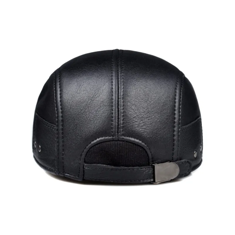BANDICOOT Sheepskin Leather Baseball Caps Men's-2