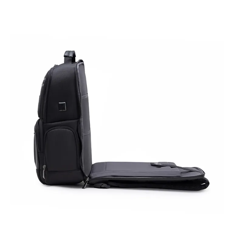 HLA Polyester Microfiber Backpack Regular Unisex Black-5