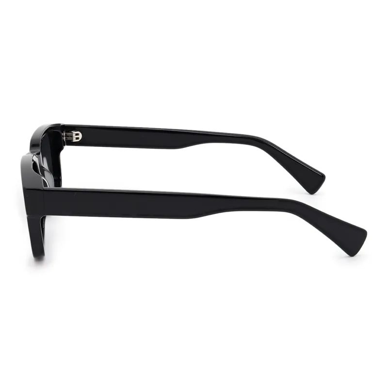 Pair Ponyo Plate Irregular Shape Sunglasses Women's Black-2