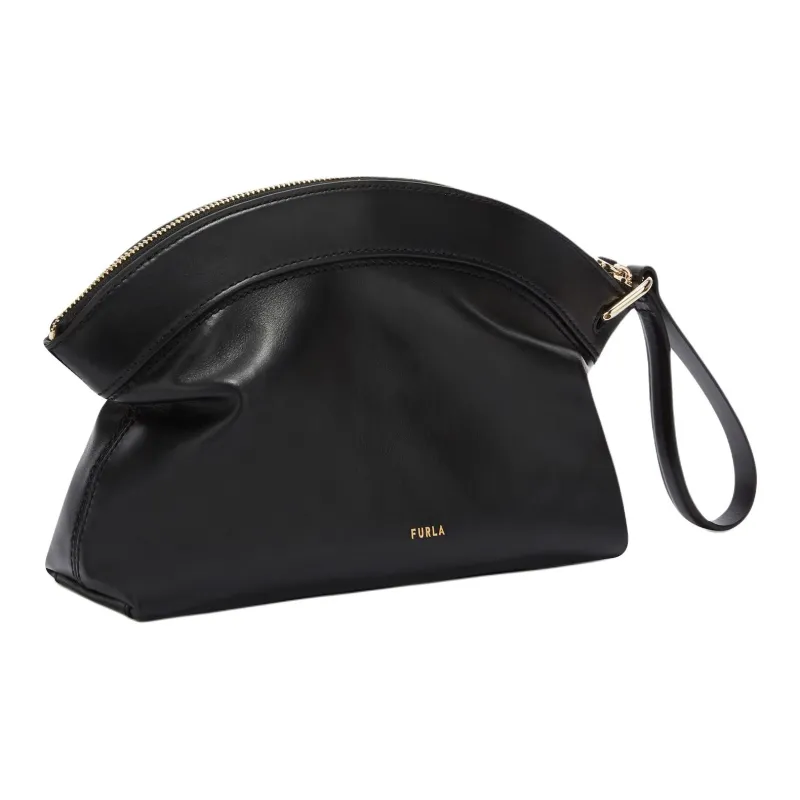 Furla Calfskin Clutch Women's Black-1
