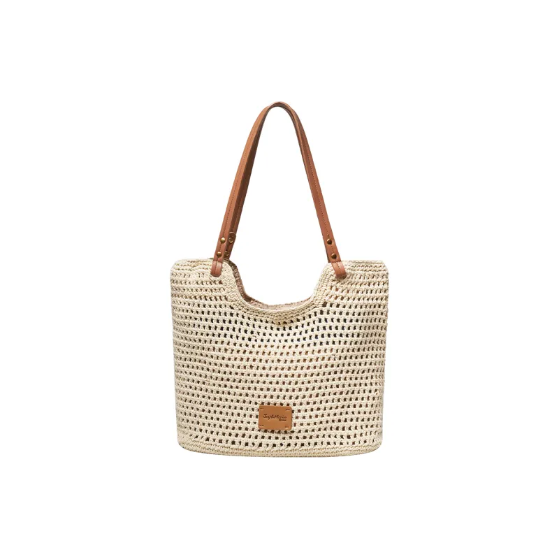 Joy&Mario Fabric Handbag, Shoulder Bag Tubas Women's White Apricot-4