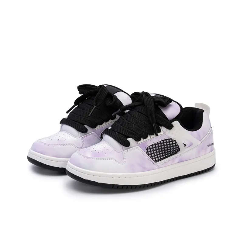 N6K8 Non slip Lightweight Low Top Skateboard Shoes Women's Dazzling Color Gift Box Set-3