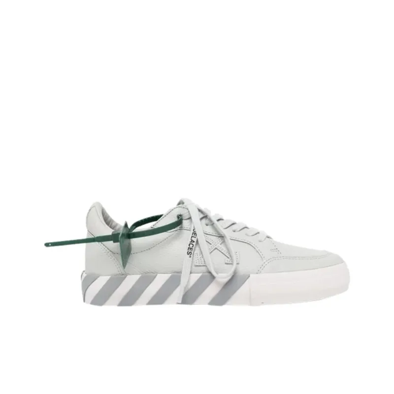 OFF WHITE Low Vulcanized Calf Leather Medium Grey-1