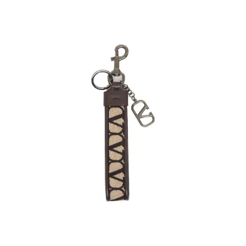 Valentino Cotton Keychains Men's Brown