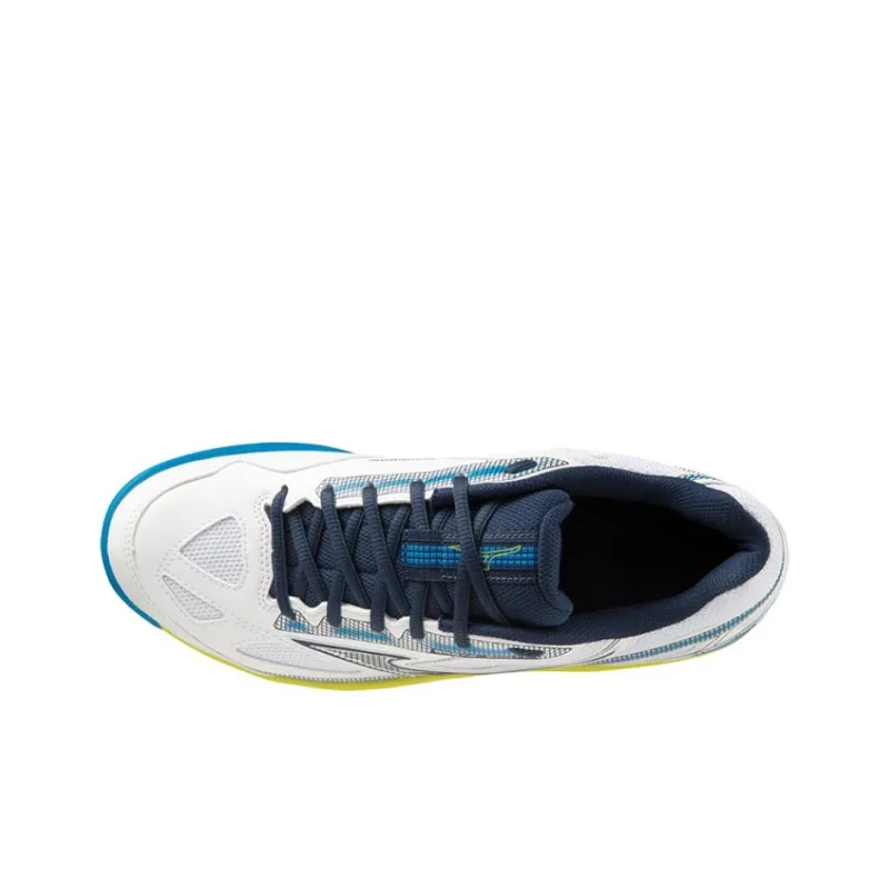 Mizuno Anti Slip Wear Resistant Low Top Tennis Shoes Men's White Blue-2