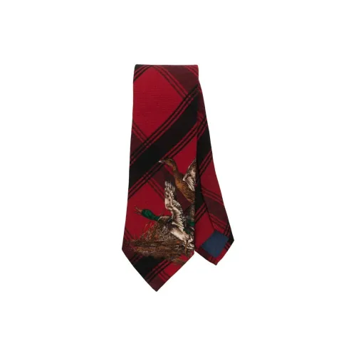 Polo Ralph Lauren Plaid Duck-print Wool Tie