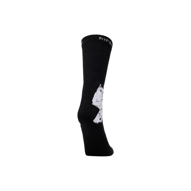 RIPNDIP Mid-Calf Socks Unisex 1 Pack Black-1