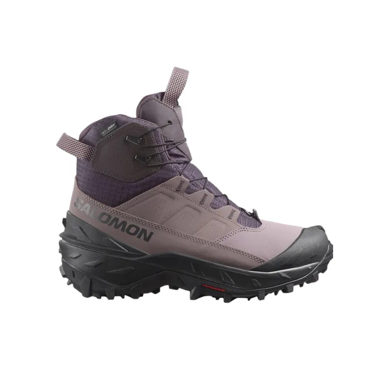 SALOMON CROSS Cushioning Wear Resistant High Top Outdoor Shoes Women's Pink-1