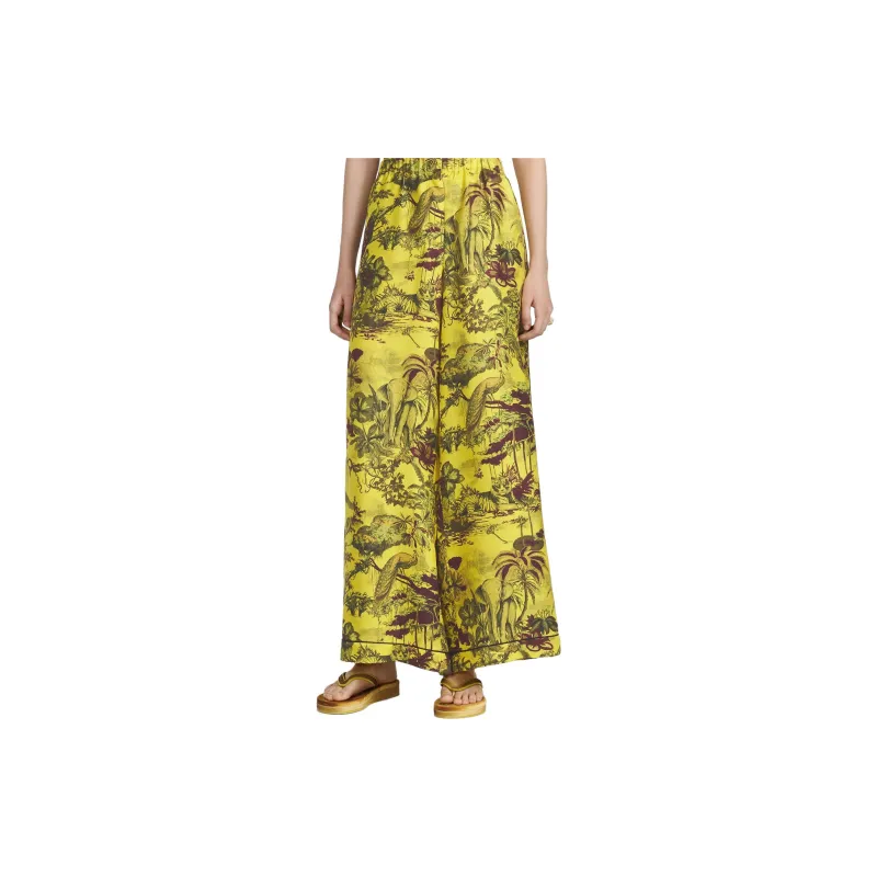 DIOR Toile De Jouy Travel Peela Pajama Pants Women's Yellow-4