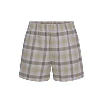 SKIMS FLANNEL SLEEP MENS SHORT Pajama Pants Men's Taupe Plaid