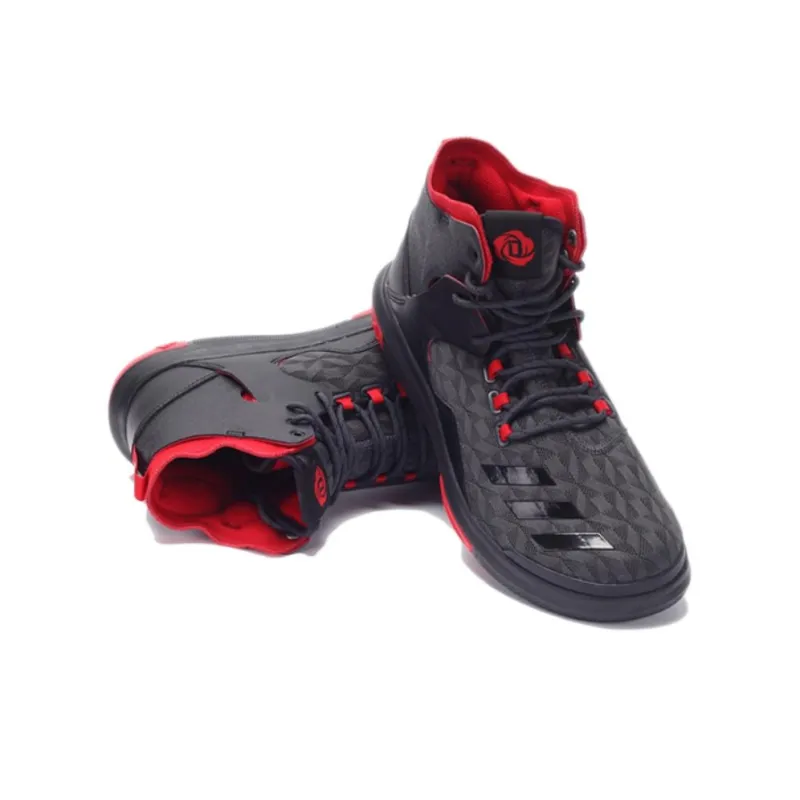 Adidas D Rose Lakeshore Anti-Slip Wear-Resistant High-Top Basketball Shoes Men's Black-2