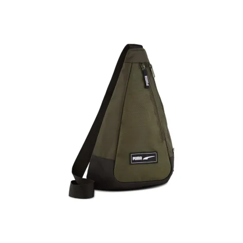 PUMA Polyester Crossbody Bag, Shoulder Bag, Sling Bag Regular Unisex Olive Green