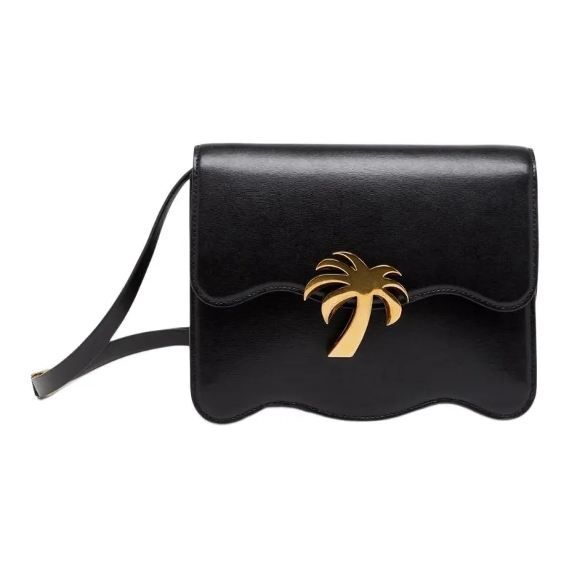 PALM ANGELS Palm Plaque Foldover Shoulder Bag-0