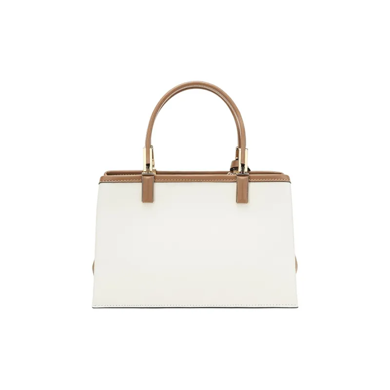 PIERRE CARDIN Split Cow Leather With Synthetic Leather One Shoulder Handbag Regular Women's Ecru/Khaki-6