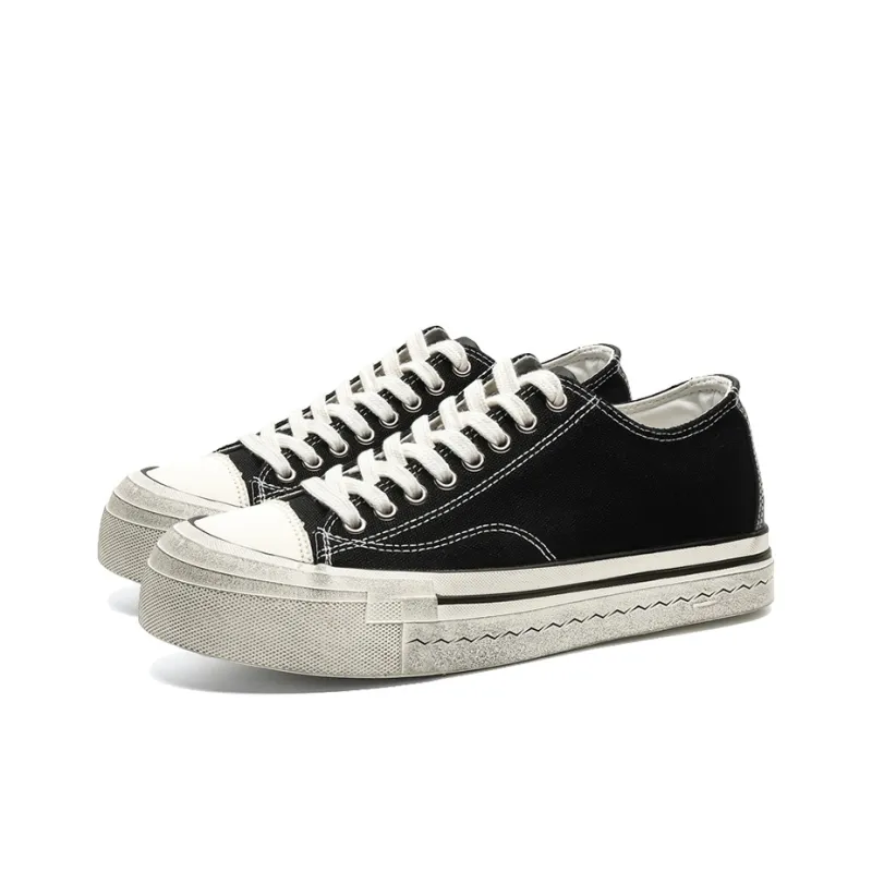 OUGLEMEN Lightweight Height Increasing Low Top Canvas Shoes Men's Gift Box Set-17