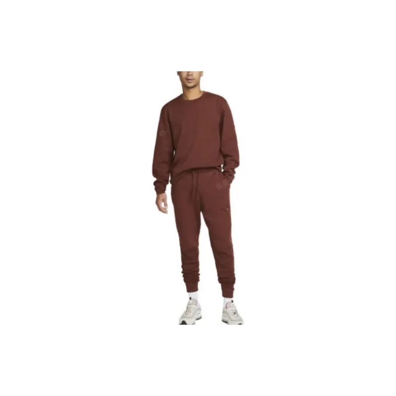 Nike Knitted Sports Pants Men's Brown Red-2