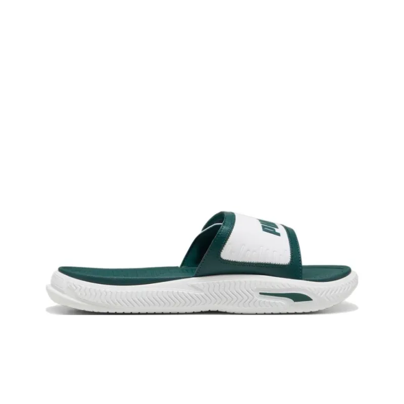 PUMA Softridepro Slip Resistant Odor Resistant Slide Slippers Unisex Dark Green-1