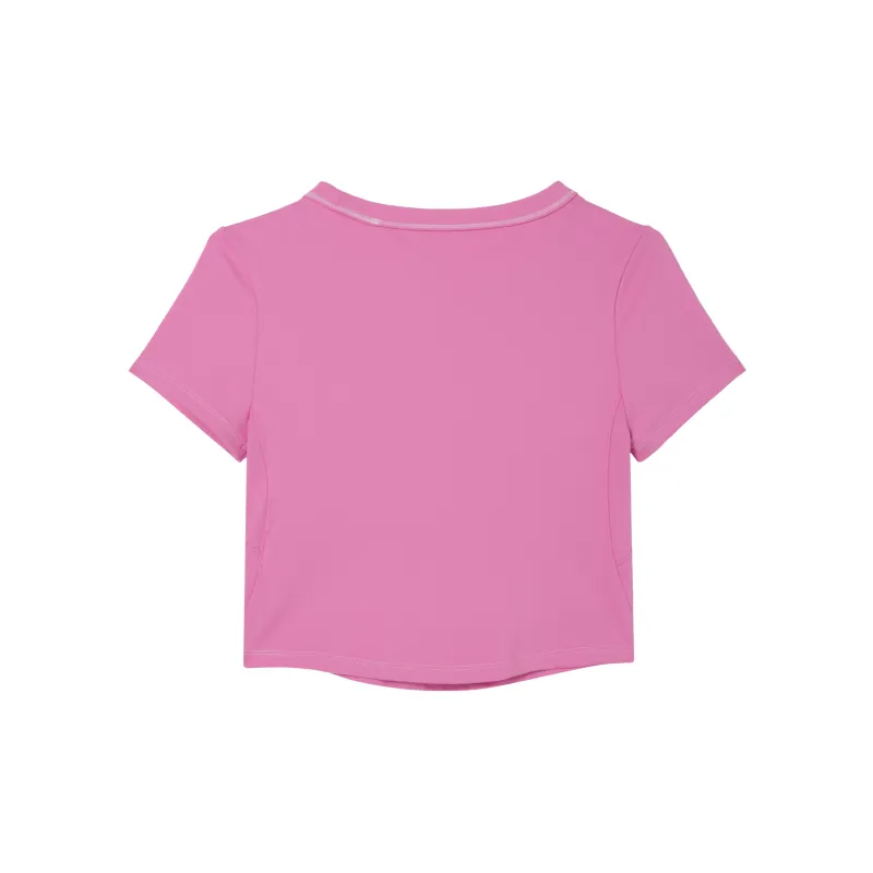 Nike Dri-Fit One Fitted Dri-FIT Crop Tops Women's Playful Pink-1