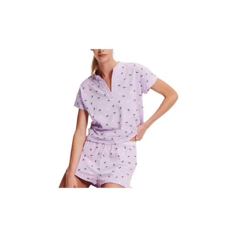 KARL LAGERFELD FW24 Pajama Set Women's Purple-3