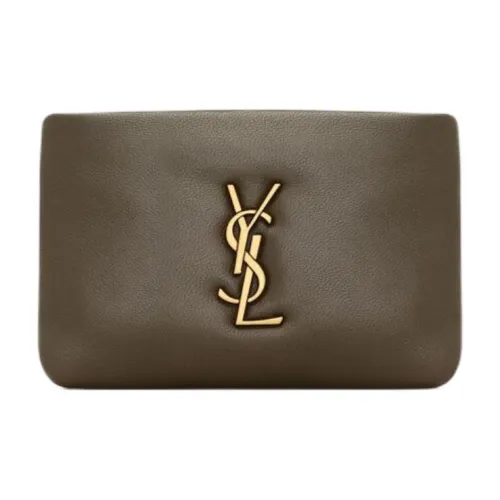 SAINT LAURENT Lambskin Card Holder Regular Women's Light Musk Color