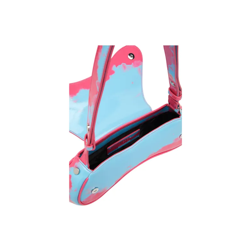 DIESEL PU Handbag, Shoulder Bag Women's Pink & Blue-4
