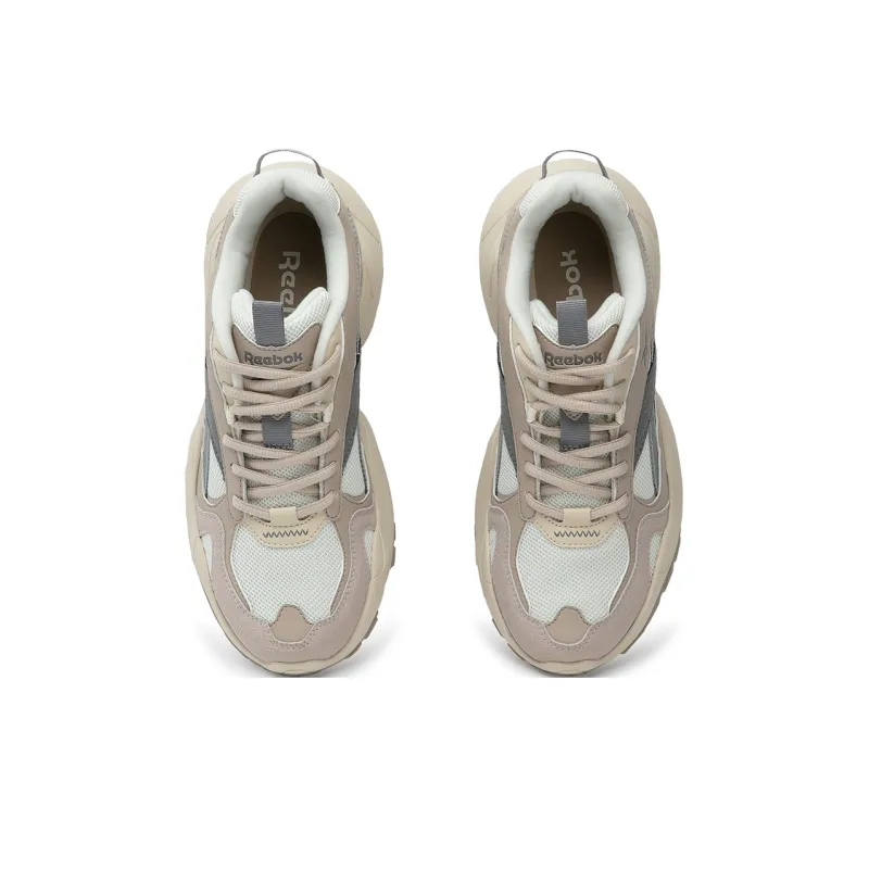 Reebok FLUFFI PUFF CN Anti Slip Wear Resistant Breathable Height Increasing Low Top Running Shoes Unisex Apricot-2