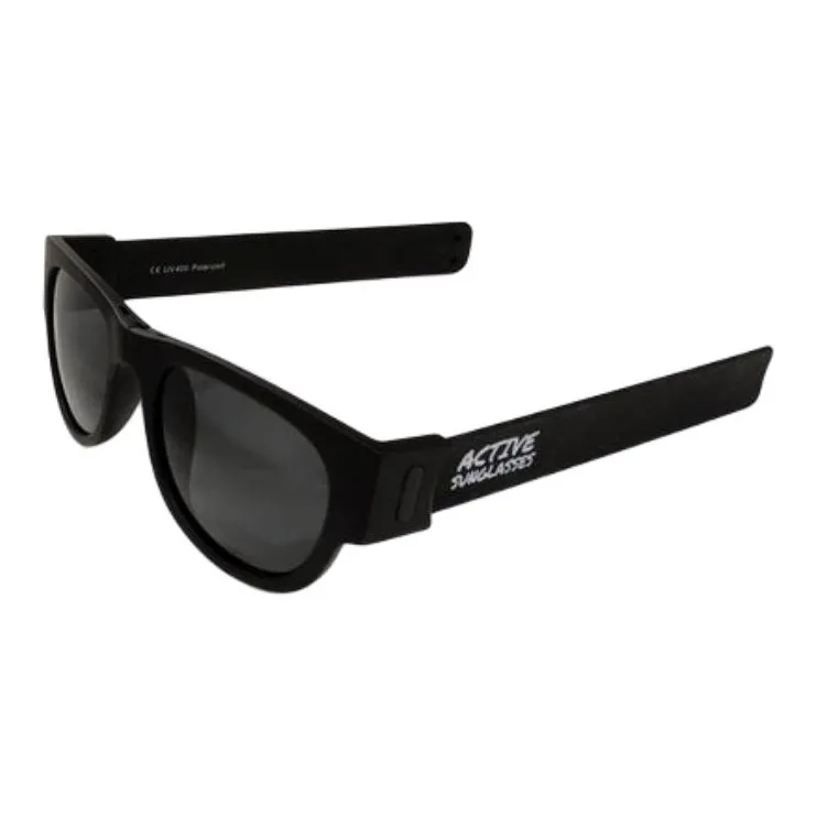 Elle Active Irregular Shape Sunglasses Unisex All Black-0