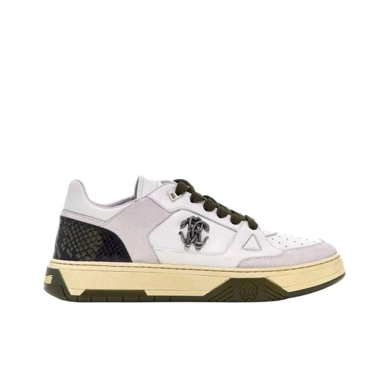 Roberto Cavalli Low-Top Skateboard Shoes Men's White-1