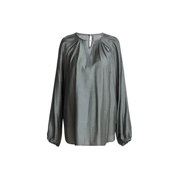 ROEYSHOUSE Pullover Solid Color V Neck Long Sleeved Shirt Women's