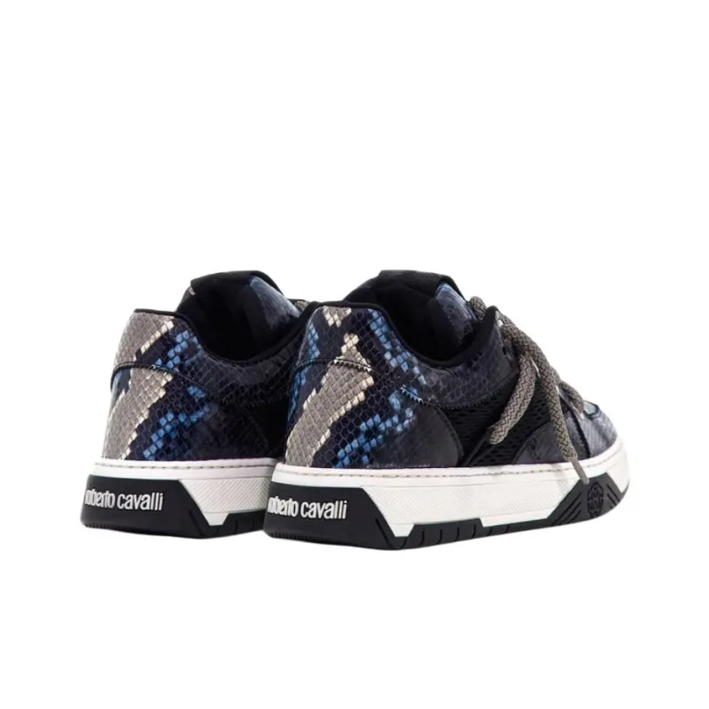 Roberto Cavalli Low-Top Skateboard Shoes Men's Blue-3