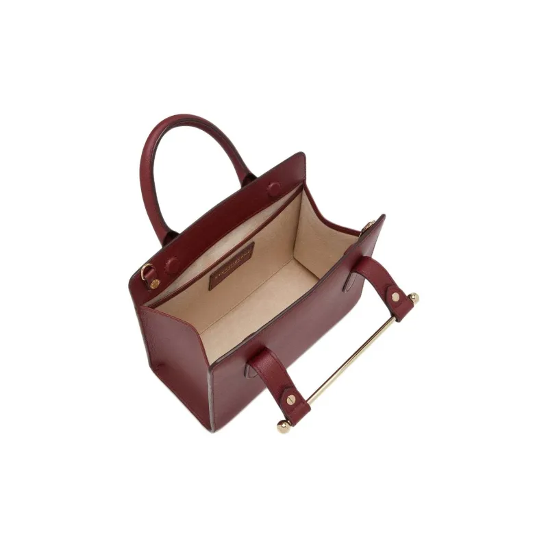 Strathberry Smooth Calf Leather Tote Bag Shopping Bag Shoulder Bag Crossbody Bag Handbag Mini Women's Fuchsia-3