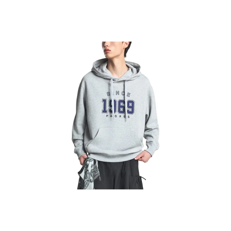 MLB Varsity Over Fit Hoodie Sweatshirt Unisex White-4