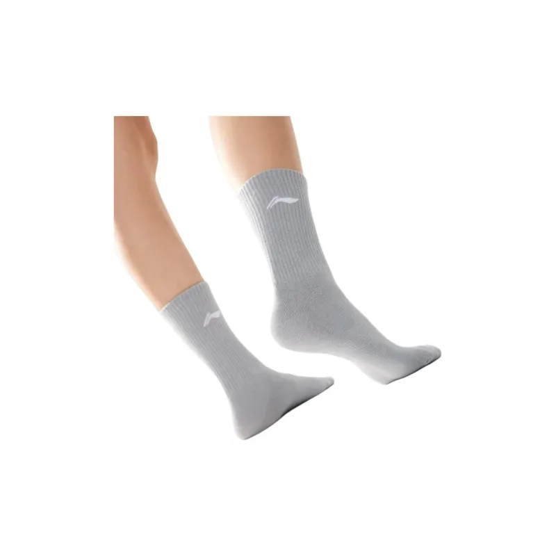 LiNing Mid Calf Socks Unisex 1 Pack Cloud Trace Gray-3