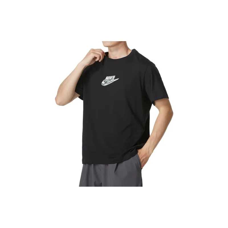 Nike T Shirts Men Black-2
