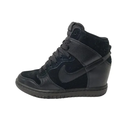 Nike Dunk Skateboard Shoes Women's High-Top Black