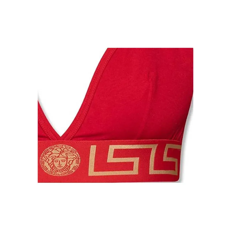 VERSACE Greca Border Bralette 'Red'-5