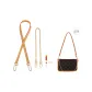 [Sub-Bag Modification Underarm Clothing Sets]Cow Leather Shoulder Strap 60cm+Decorative Chain+Modified Buckle