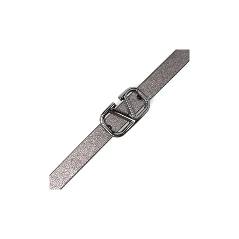 Valentino Leather Leather Belts Women's Gray --2