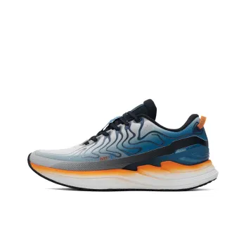 XTEP Anti Slip Wear Resistant Low Top Casual Running Shoes Men's Blue Orange White