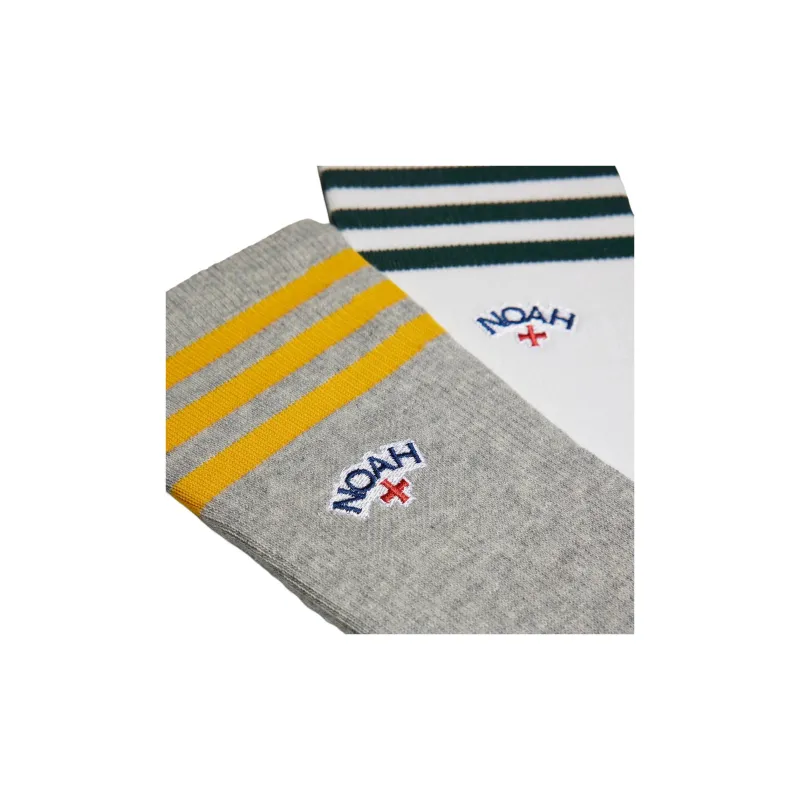 Adidas Originals X Noah 3 Pack Socks 'White/Medium Grey Heather'-3