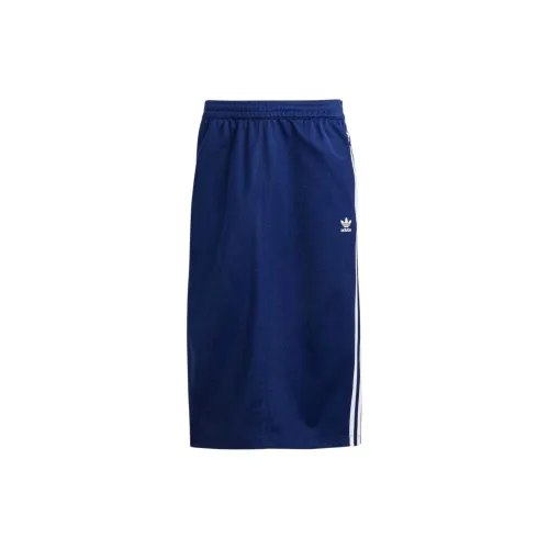 Adidas Originals Casual Long Skirt Women's Dark Blue
