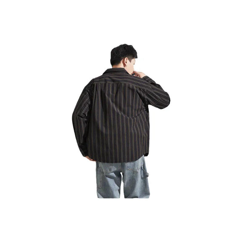 Tonlion Long-Sleeved Shirts Men's Khaki Adjust-1
