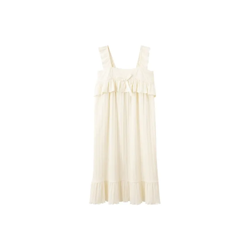 Xiang Ning Pai Nightgown Women's Milk White-4