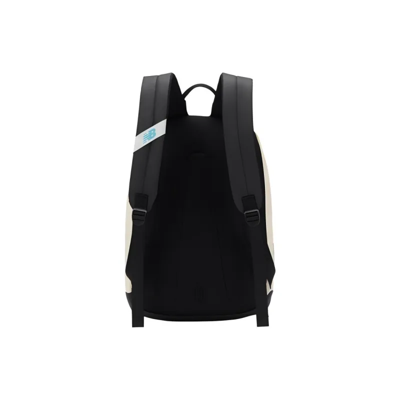 New Balance Synthetic Leather, Textile Mosaic Backpack Regular Unisex Beige & Black-3