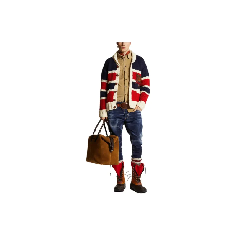 DSQUARED 2 Striped Knit Cardigan-2