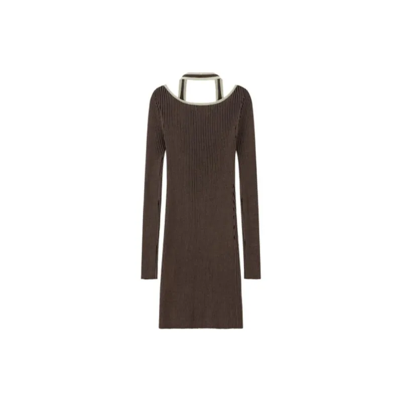 CHUU Long Sleeved Dresses Women's Carbon Gray-1