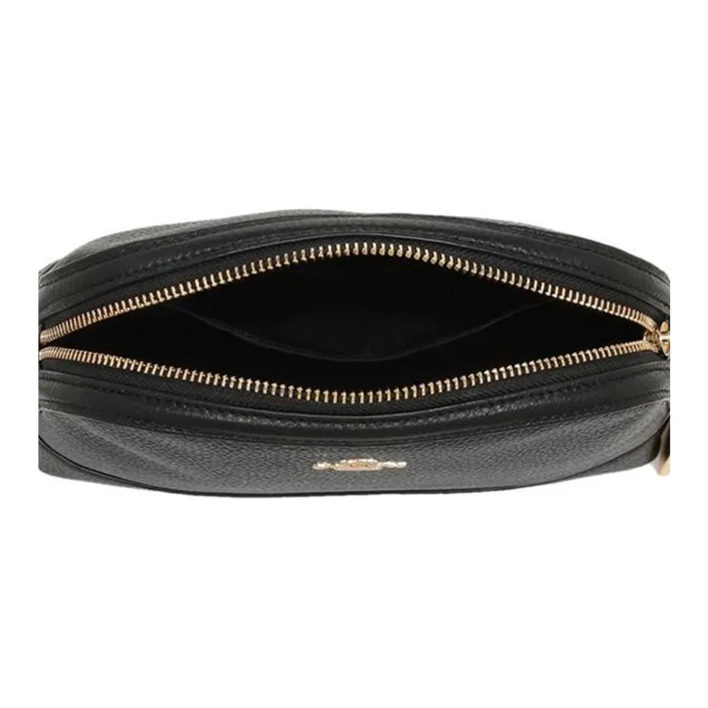 COACH Dome Leather Dome Bag Shoulder Bag Crossbody Bag Small Size Women's Black-2