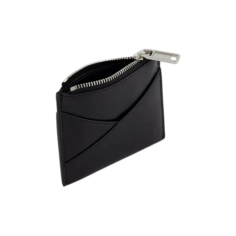 MM6 Maison Margiela Calfskin Card Holder Men's Black-3