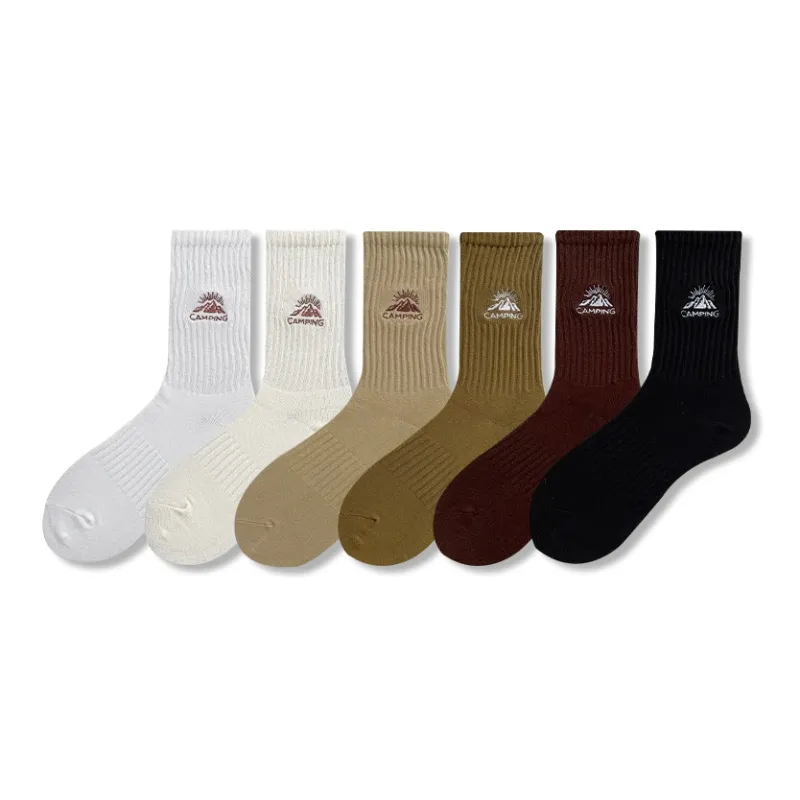 COTTON CHEESE Mid Calf Socks Men's 5 Pack-1