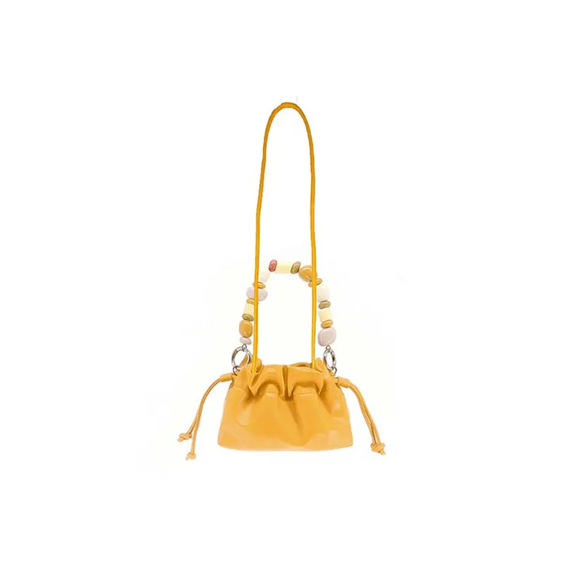 MUYSO Eco Friendly Recycled Leather Crossbody One Shoulder Handbag Regular Women's Yellow-1